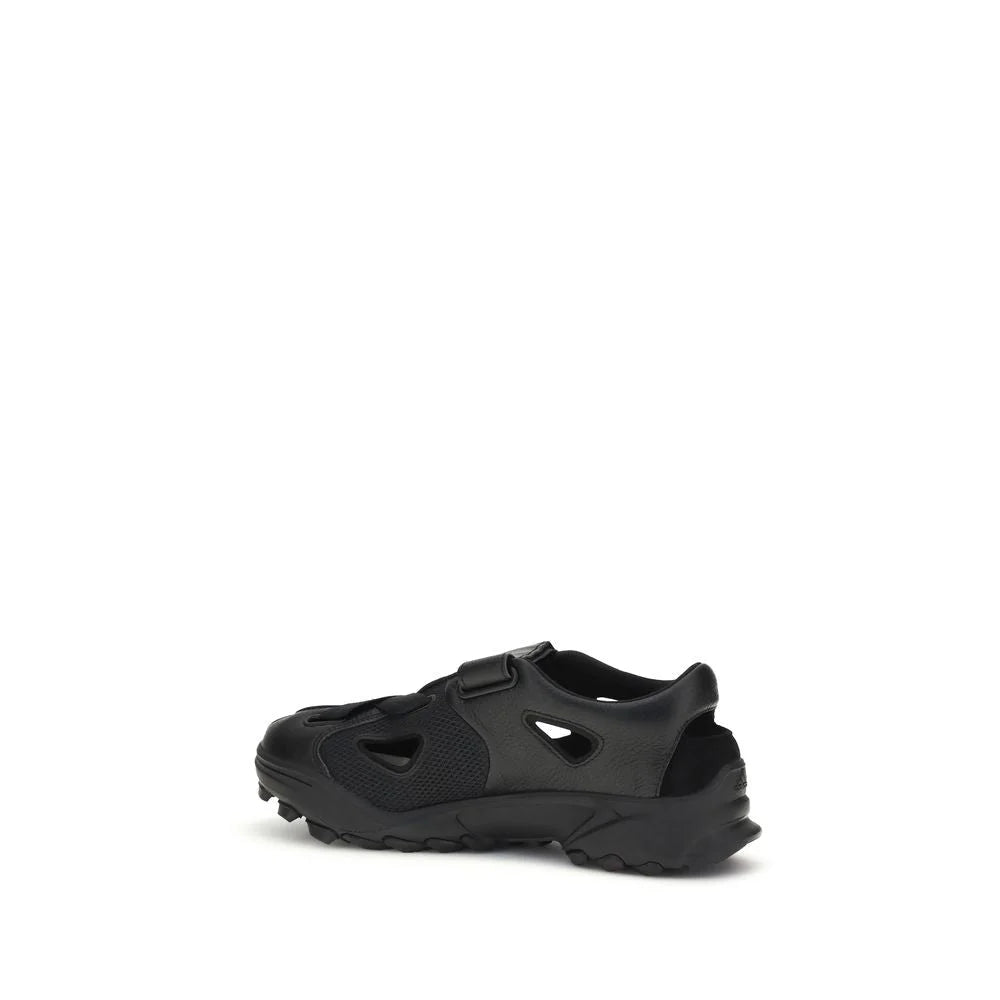 Y-3 Schwarze Kalbshaut Bos Taurus Sandalen