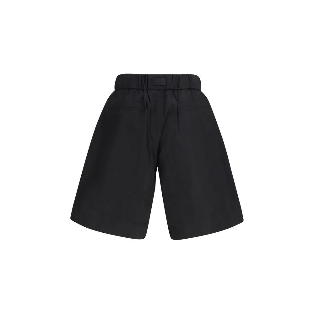 Y-3 Schwarze Baumwoll-Bermudas