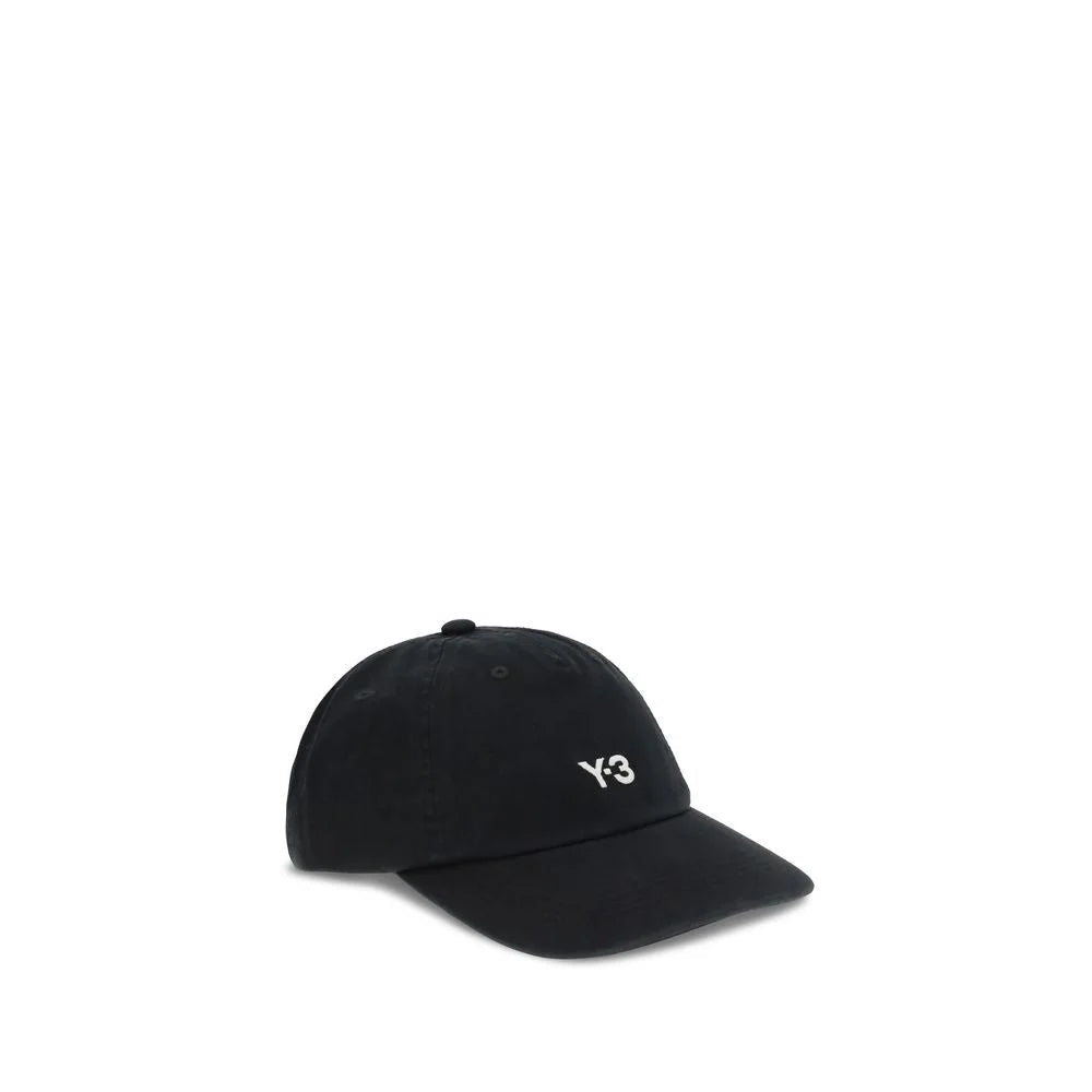 Y-3 Black Cotton Cap (Baseball Hat) - UNI