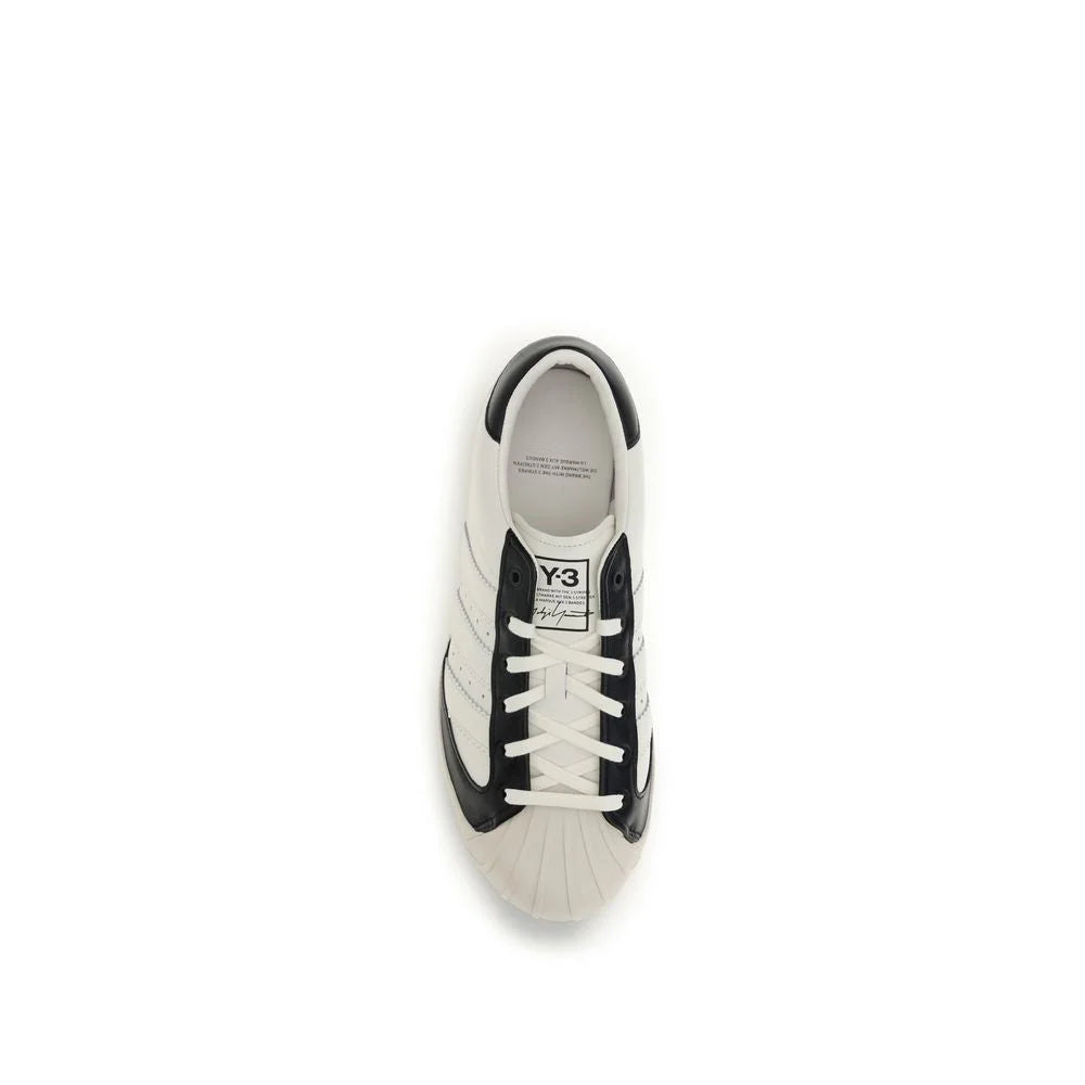 Y-3 White Calf Leather Bos Taurus Low Top Sneakers