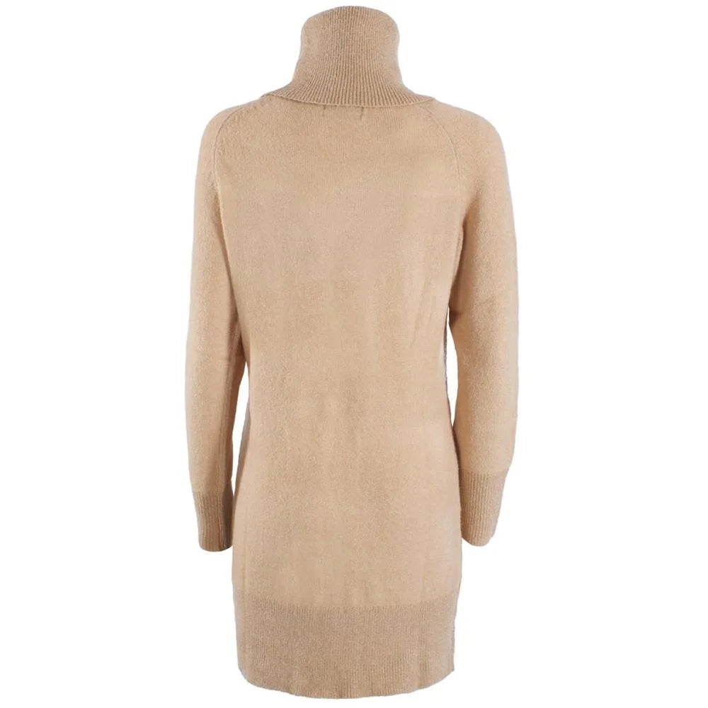 Yes Zee Beige Viscose Dress - Dresses