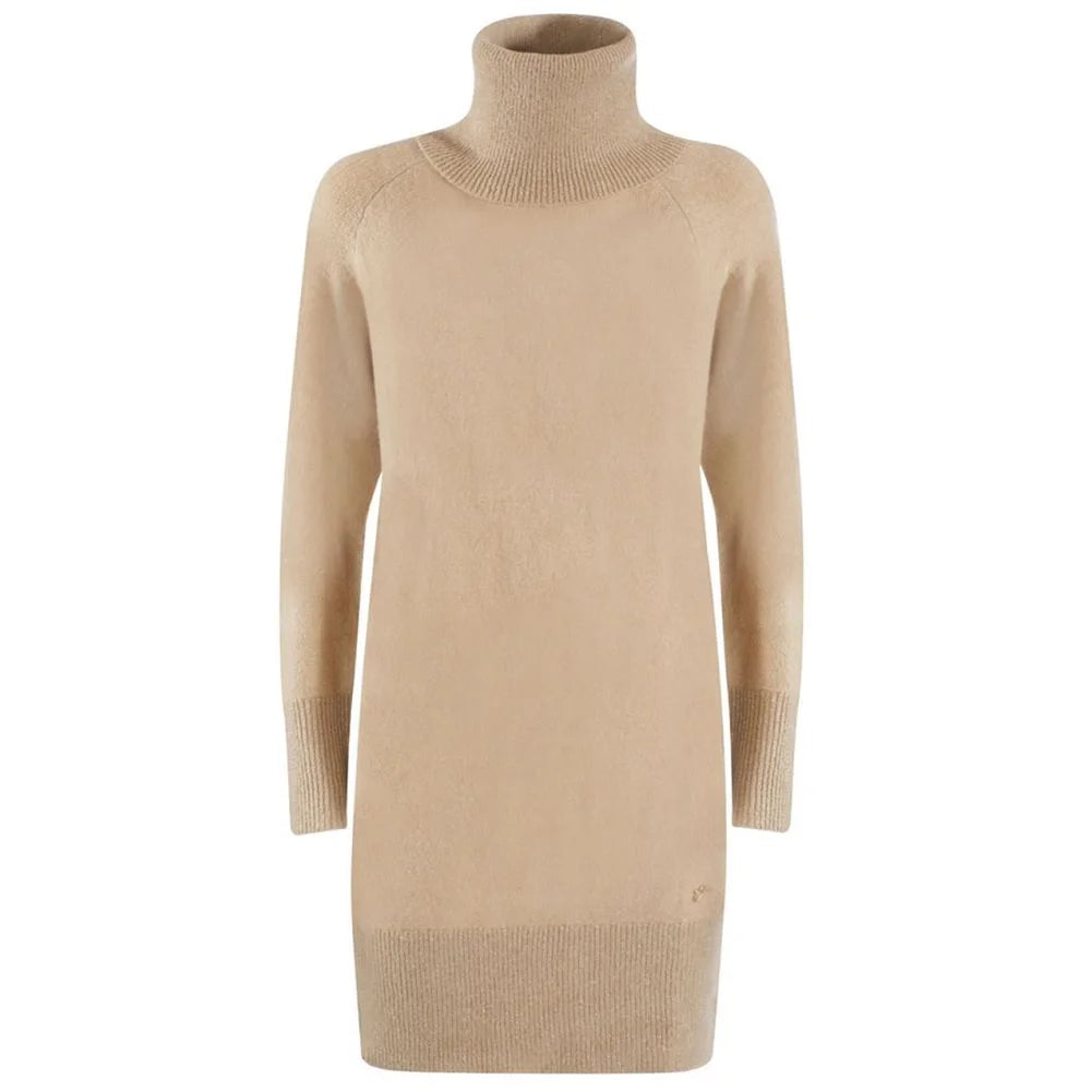 Yes Zee Beige Viscose Dress - Dresses