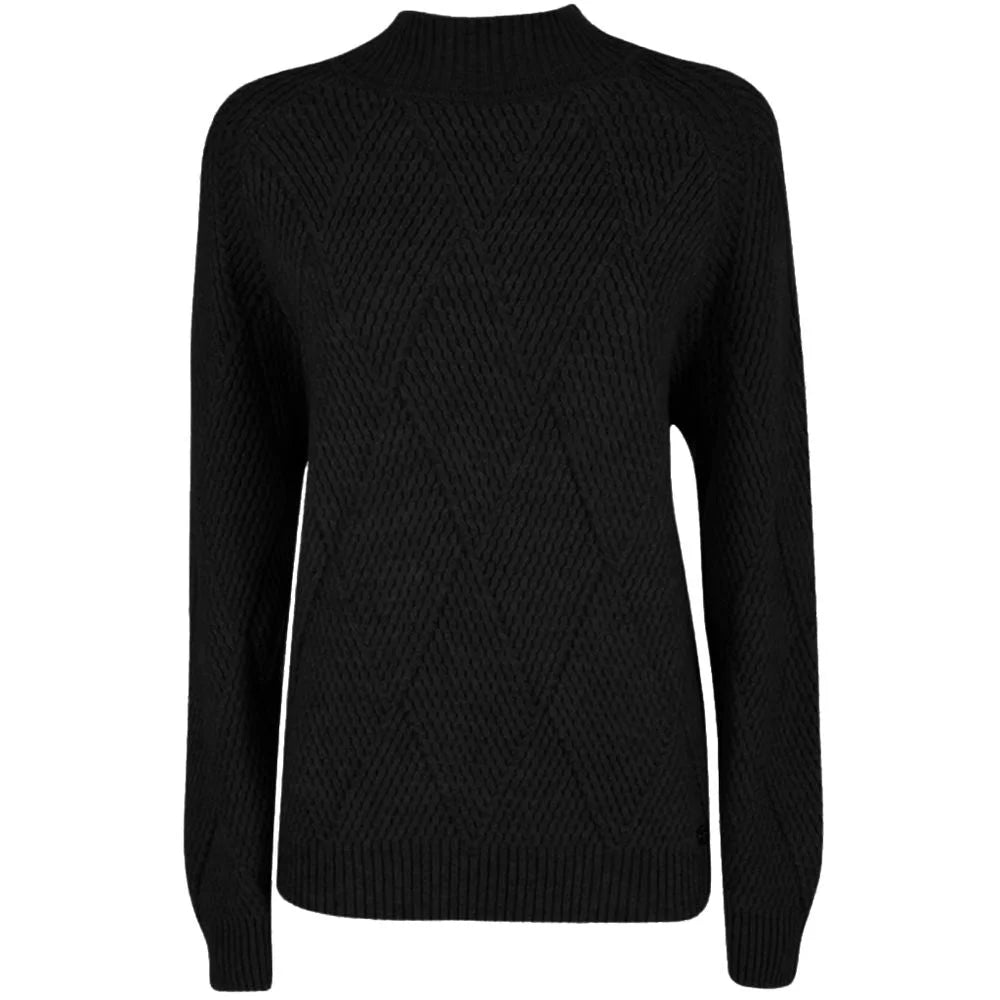 Yes Zee Black Acrylic Women Sweater - Sweaters