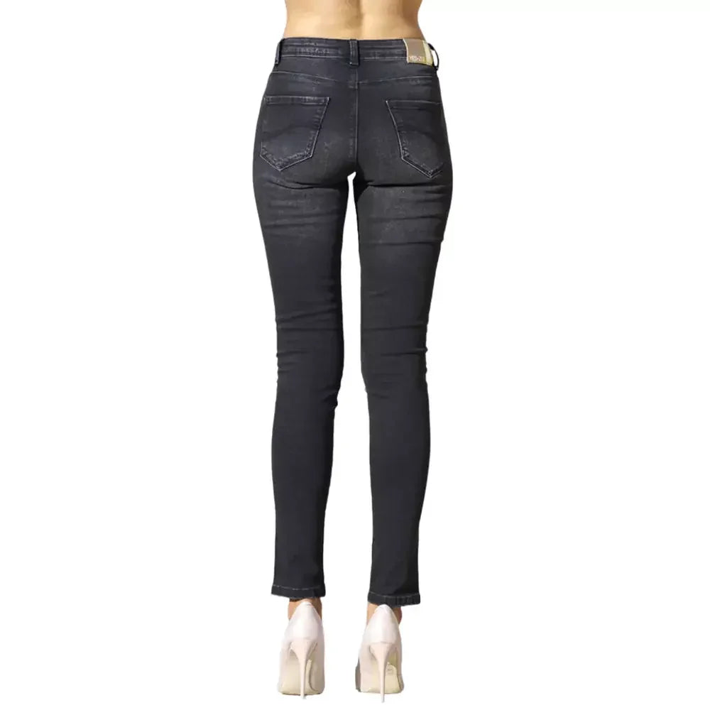 Yes Zee Black Cotton Women Jeans - Jeans