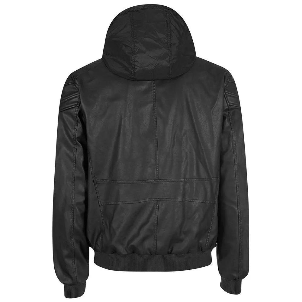 Yes Zee Black Polyethylene Men’s Jacket - Bomber Jackets