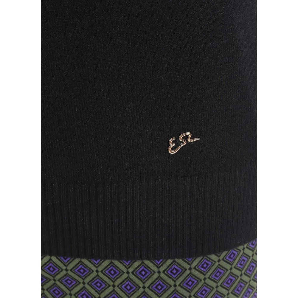 Yes Zee Black Viscose Sweater - Sweaters