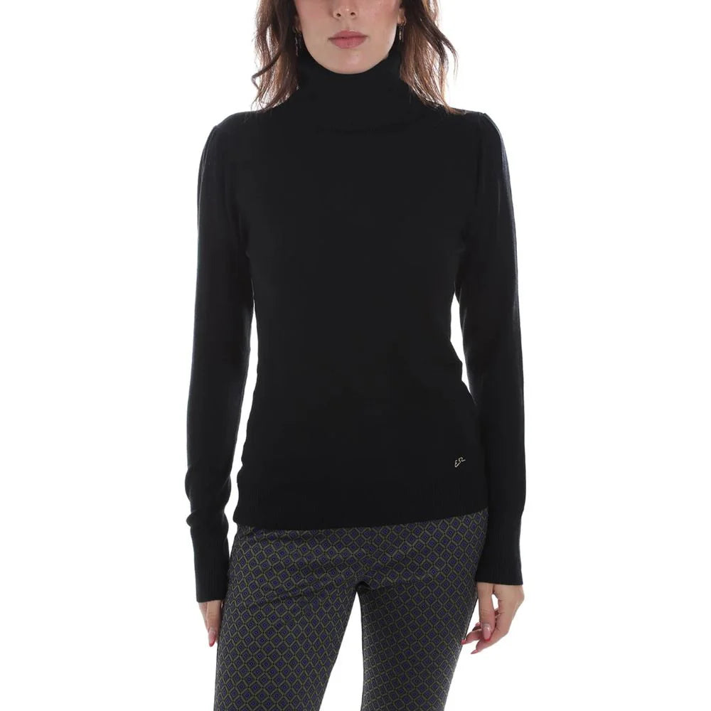 Yes Zee Black Viscose Sweater - Sweaters