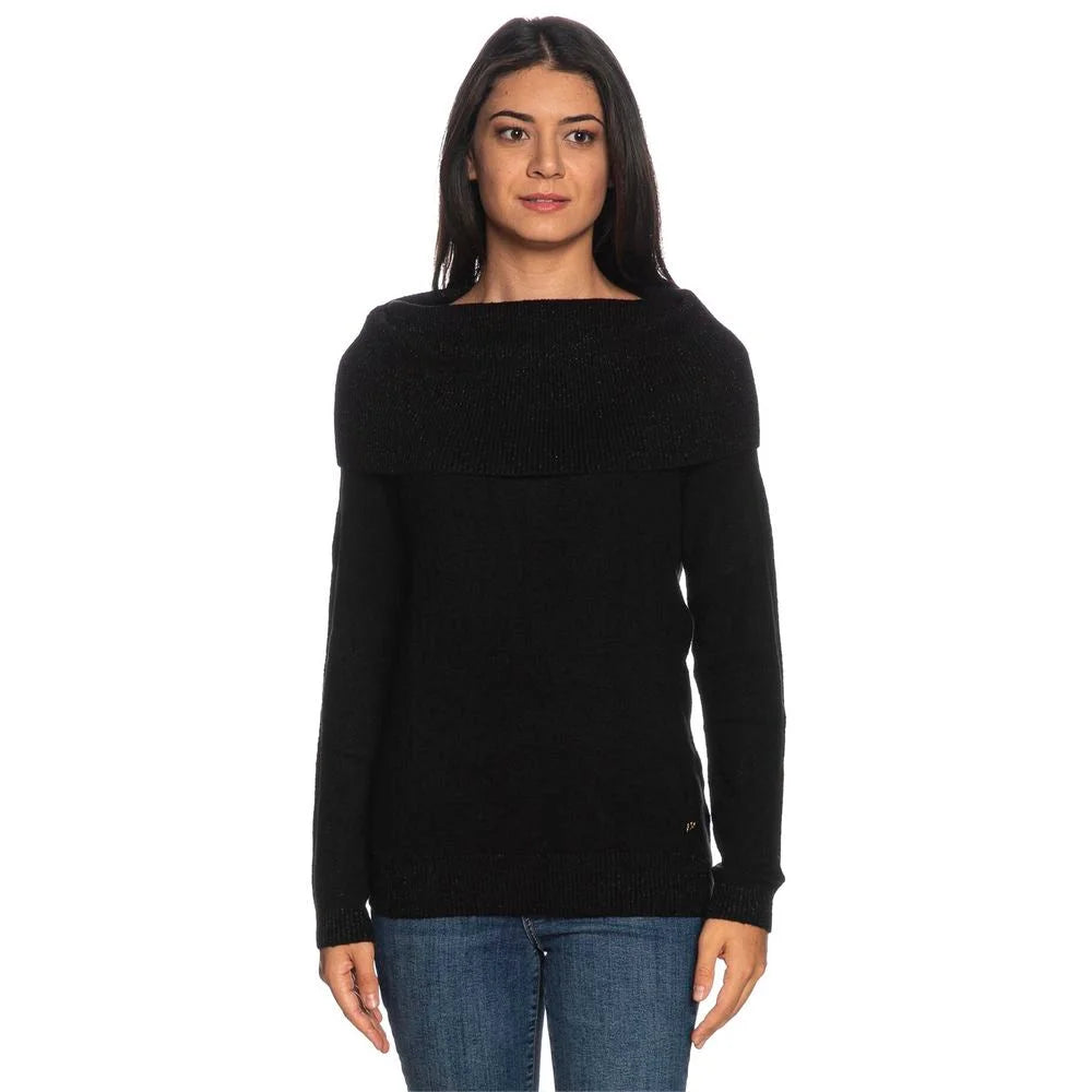 Yes Zee Black Viscose Sweater - Sweaters