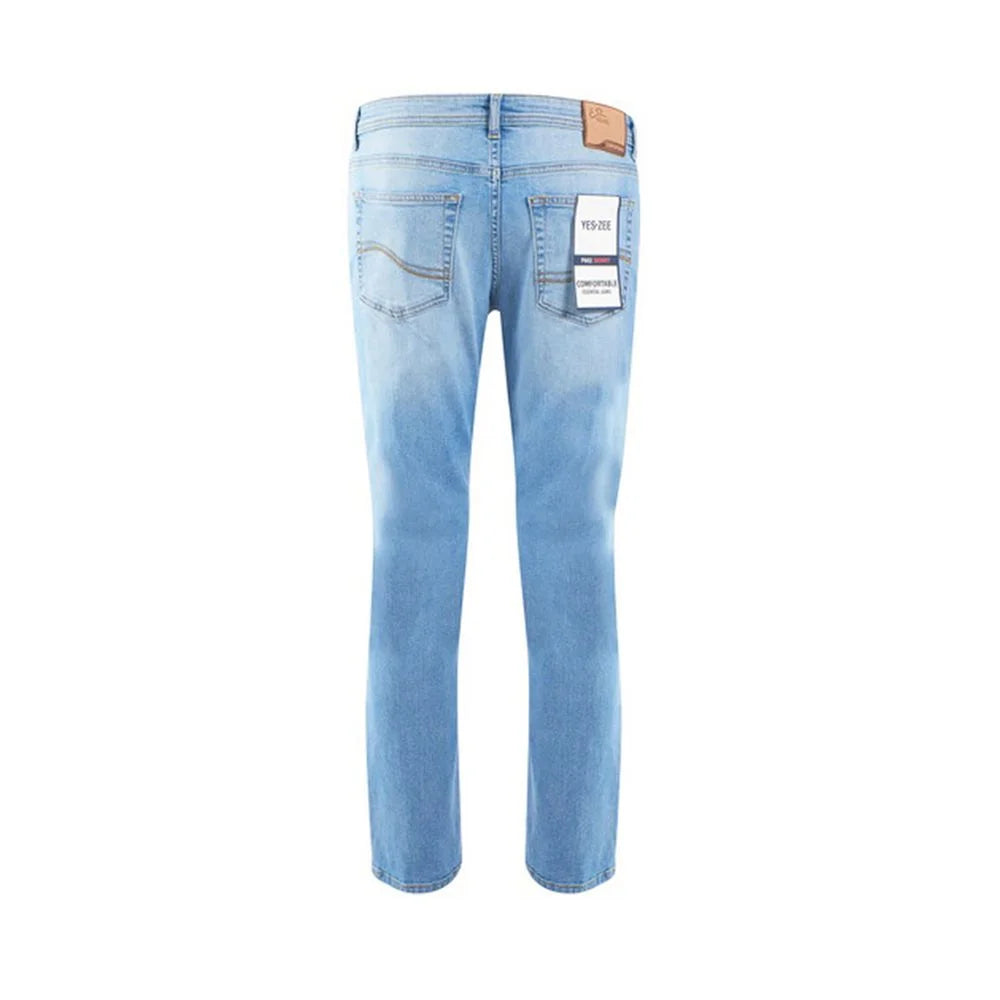 Yes Zee Blue Cotton Jeans Denim - W33 - Jeans