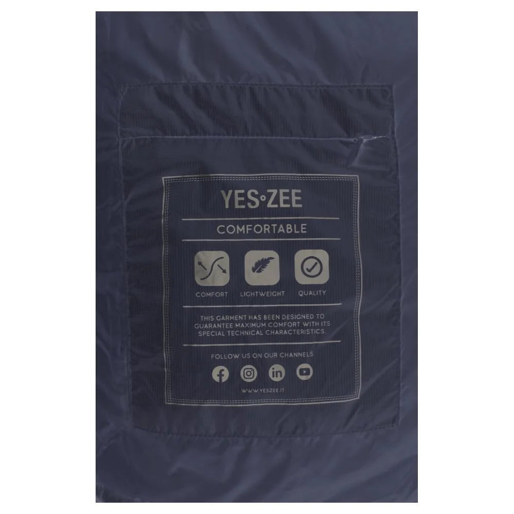 Yes Zee Blue Nylon Sleveless Jacket - XL - Vests