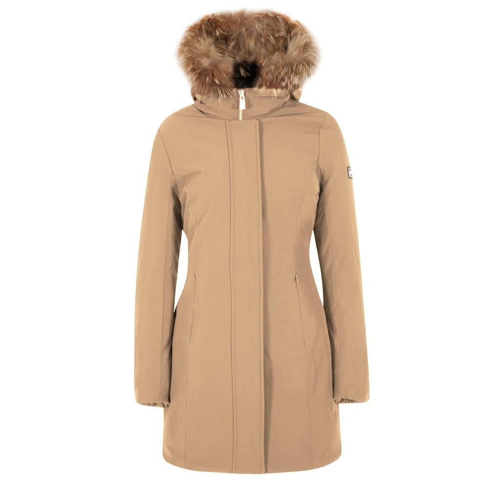Yes Zee Brown Nylon Jackets & Coat - M