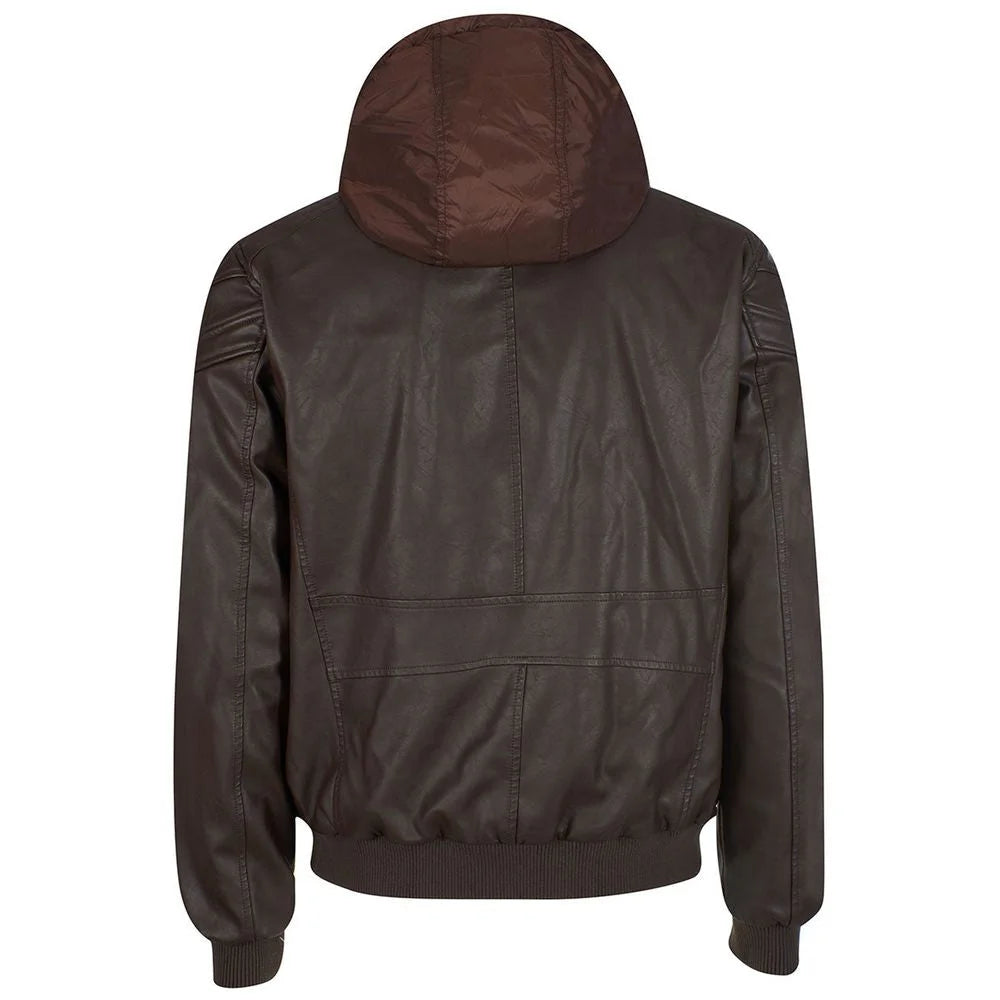 Yes Zee Brown Polyethylene Men’s Jacket - Bomber Jackets