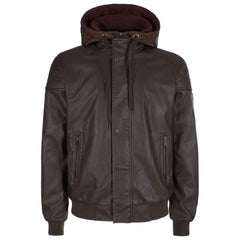 Yes Zee Brown Polyethylene Men’s Jacket - Bomber Jackets