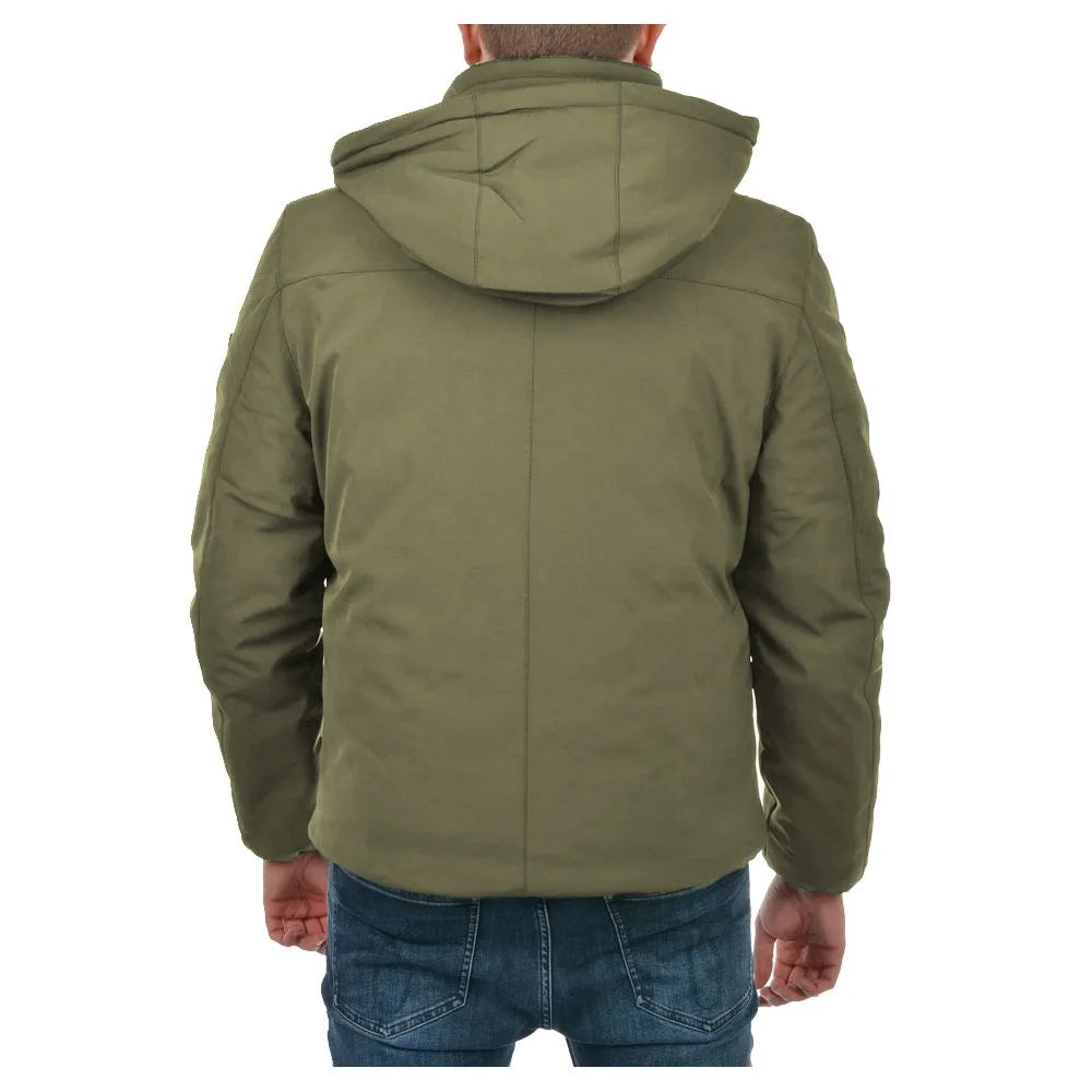 Yes Zee Green Nylon Men Jacket - Puffer Jackets