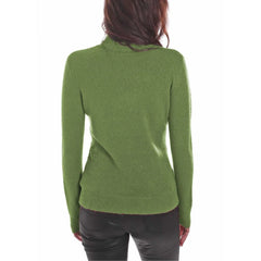 Yes Zee Green Viscose Sweater - Sweaters