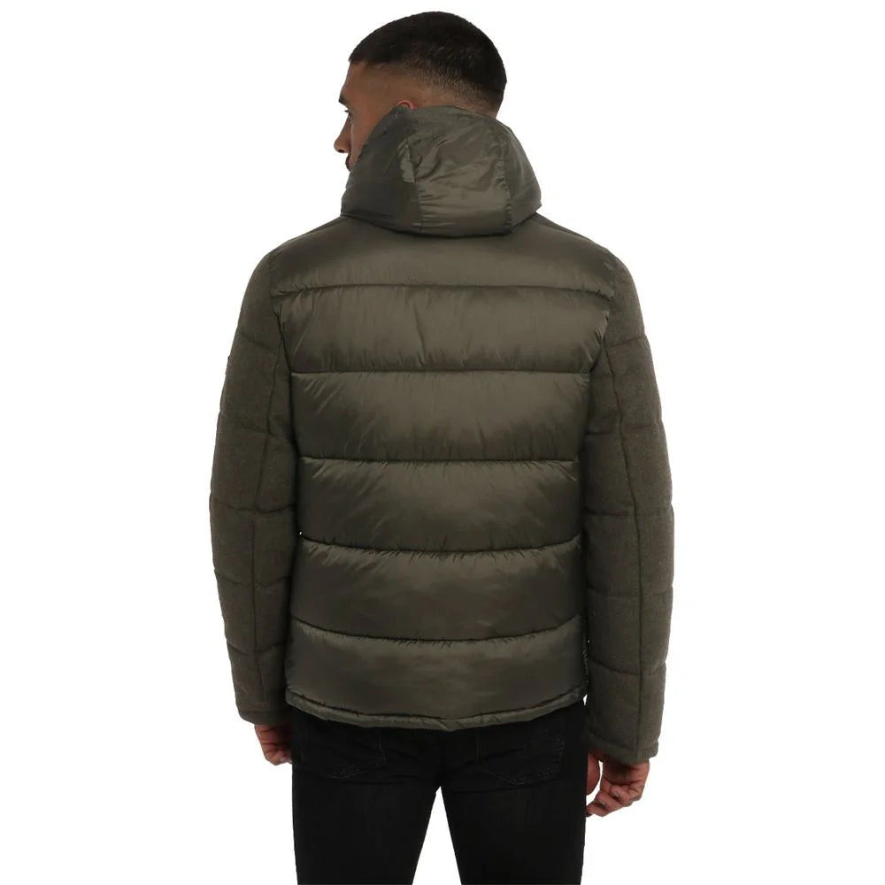 Yes Zee Green Wool Men Jacket - S