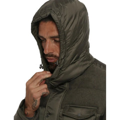 Yes Zee Green Wool Men Jacket - S