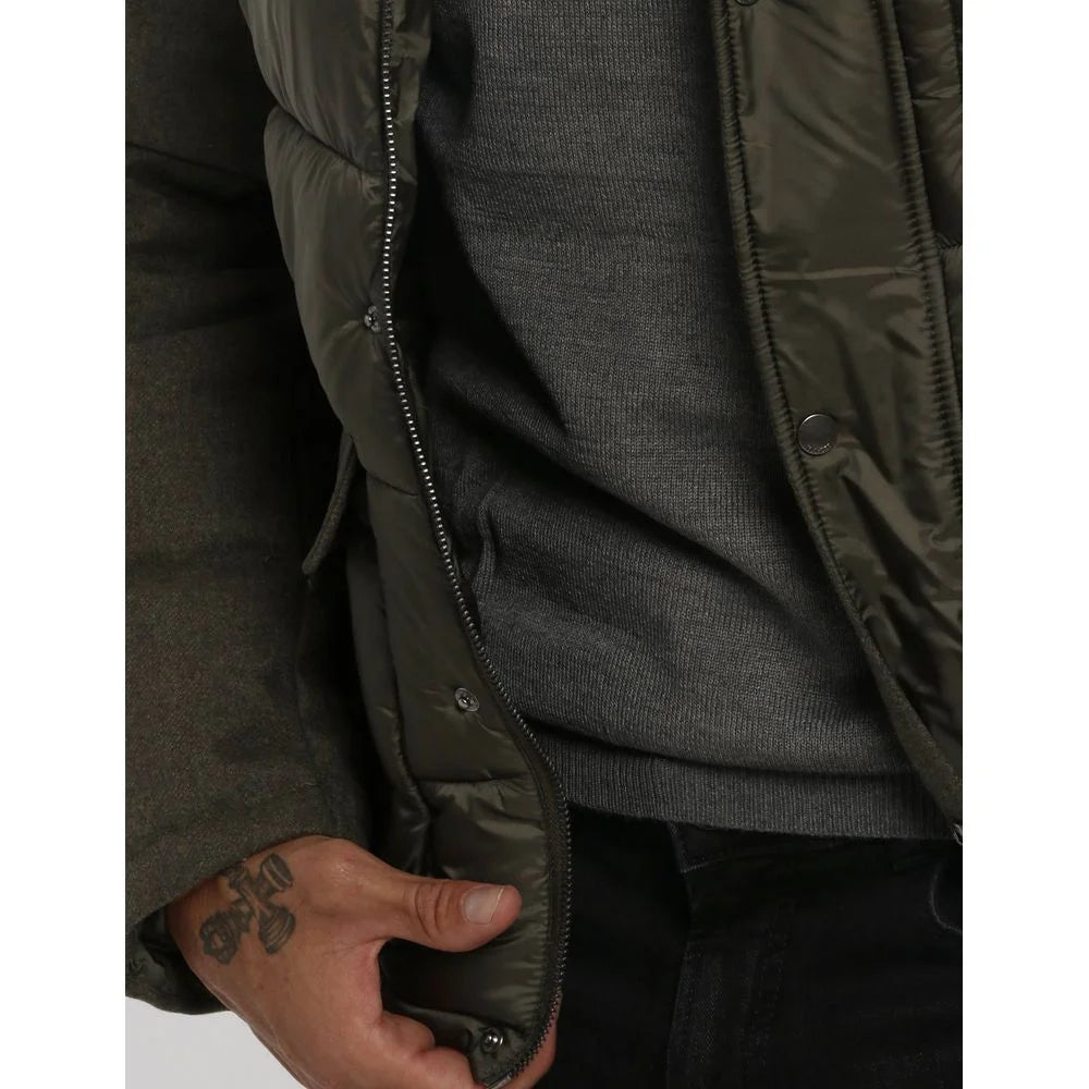 Yes Zee Green Wool Men Jacket - S