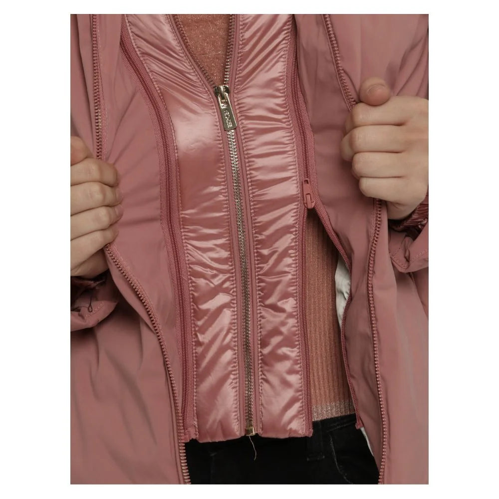 Yes Zee Pink Nylon Jackets & Coat - XXL