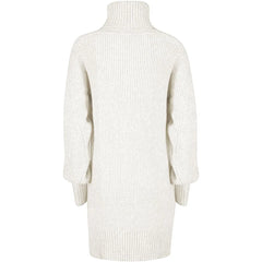 Yes Zee White Marabou Women Dress - L - Dresses