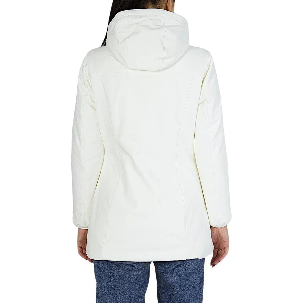 Yes Zee White Polyamide Coat - XXL