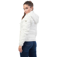 Yes Zee White Polyester Jackets & Coat - M