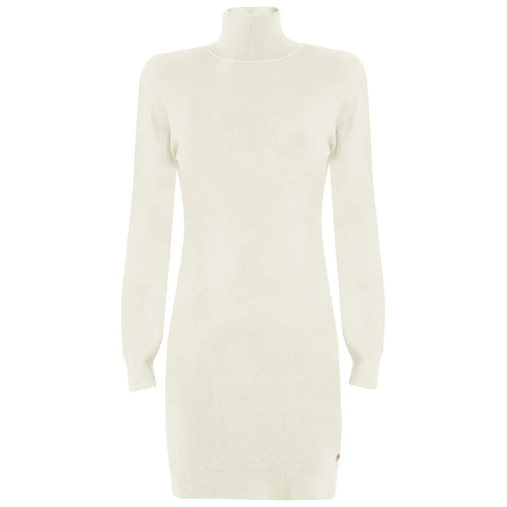 Yes Zee White Viscose Dress - Dresses