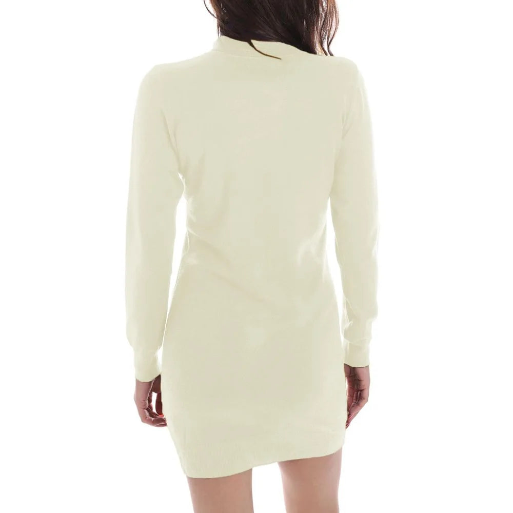 Yes Zee White Viscose Dress - Dresses