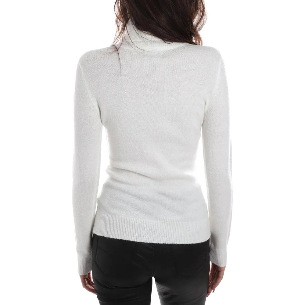 Yes Zee White Viscose Sweater - Sweaters