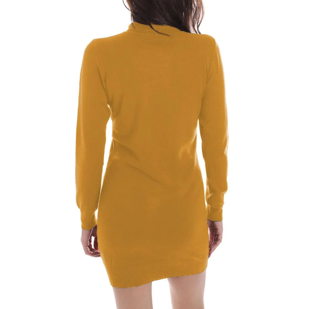 Yes Zee Yellow Viscose Dress - Dresses