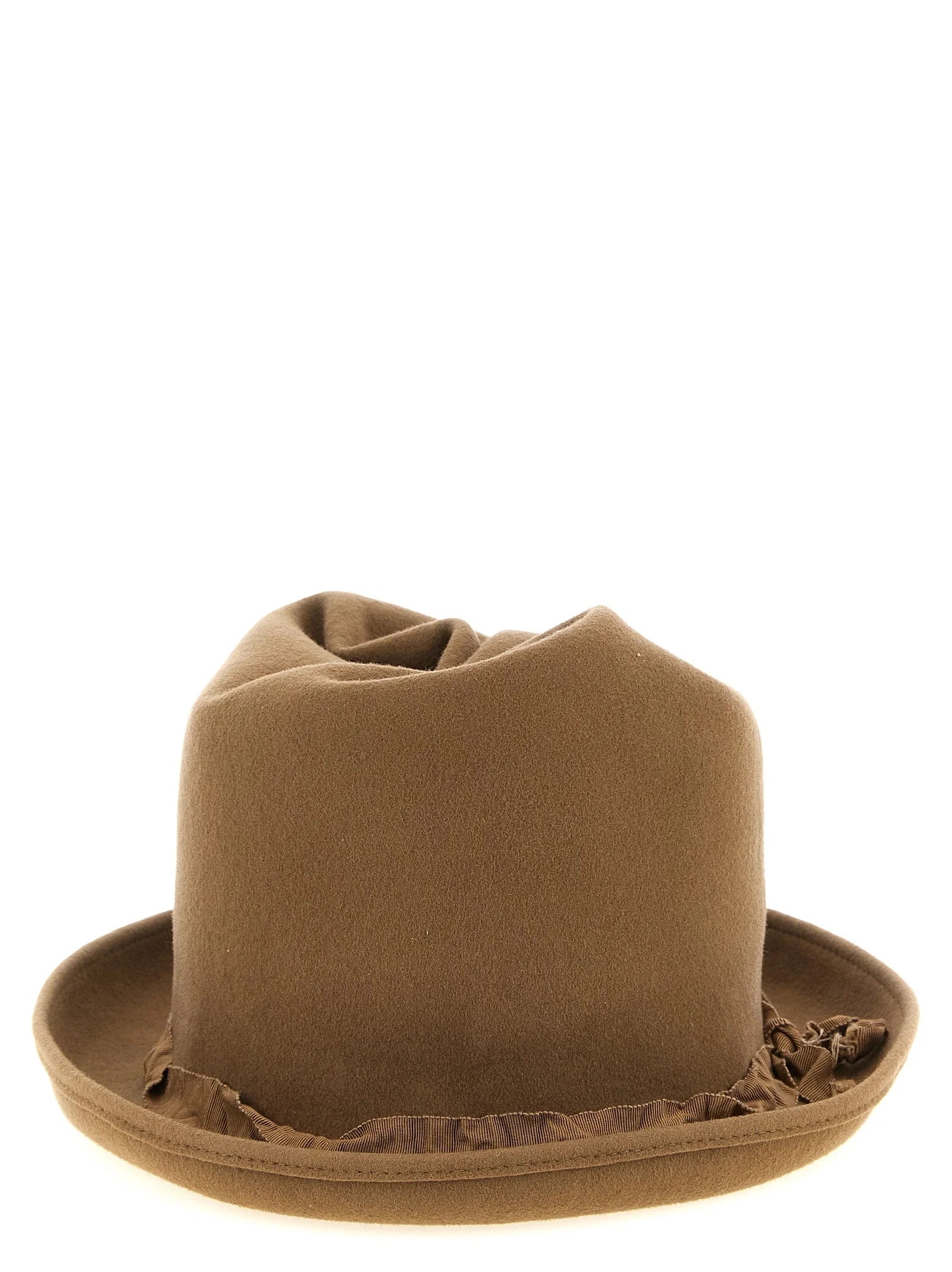 Yohji Yamamoto Beige Wool Fedora