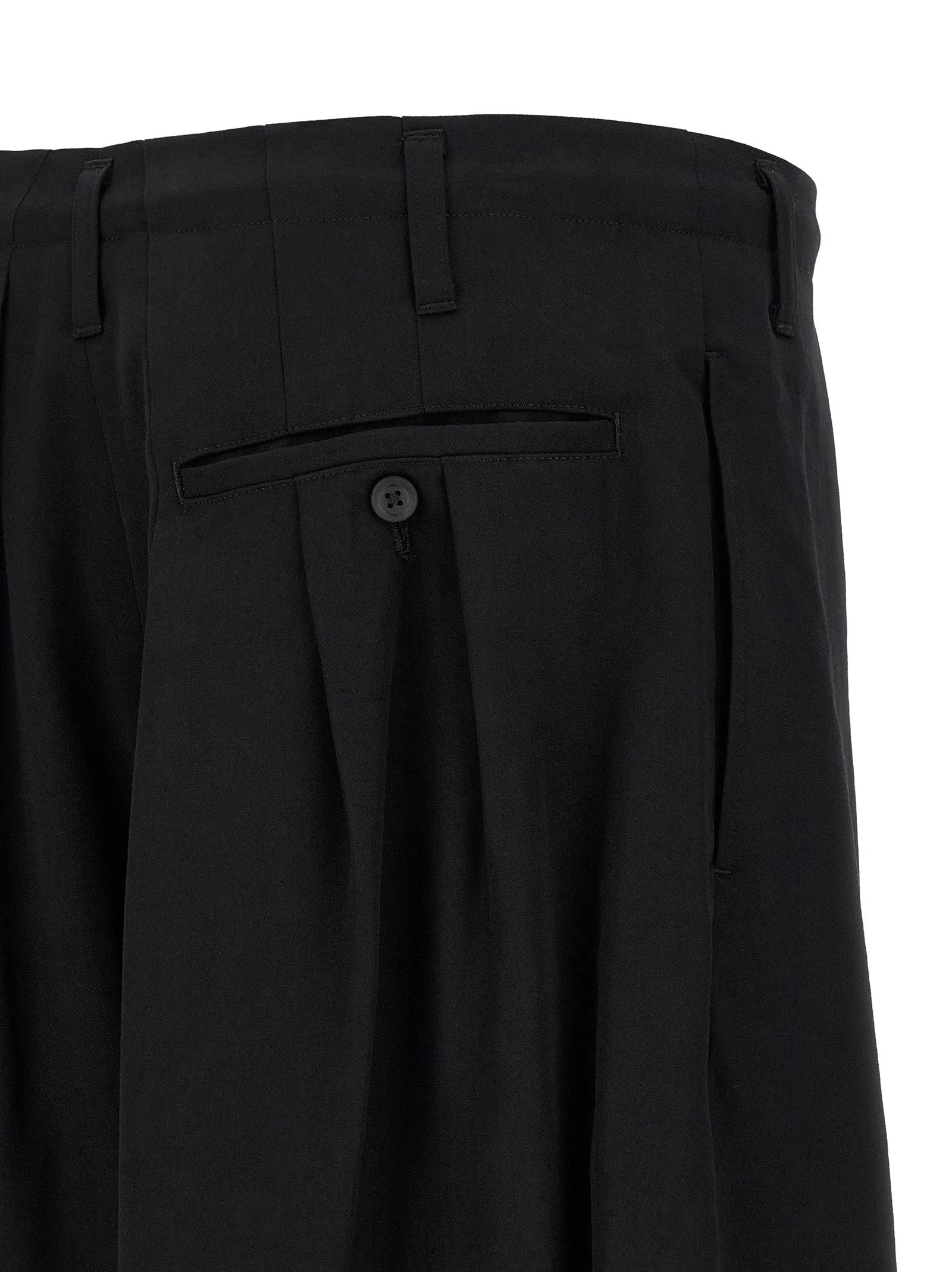 Yohji Yamamoto Black Triacetate Casual Pants - 2