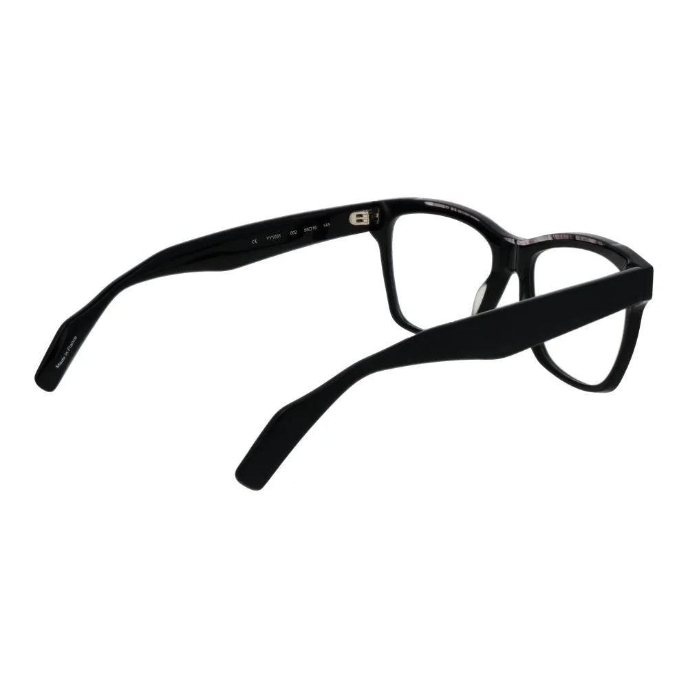 Yohji Yamamoto Black Unisex Glasses Frame - Eyeglasses