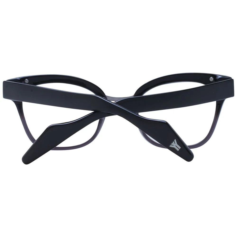 Yohji Yamamoto Black Unisex Glasses Frame - Eyeglasses