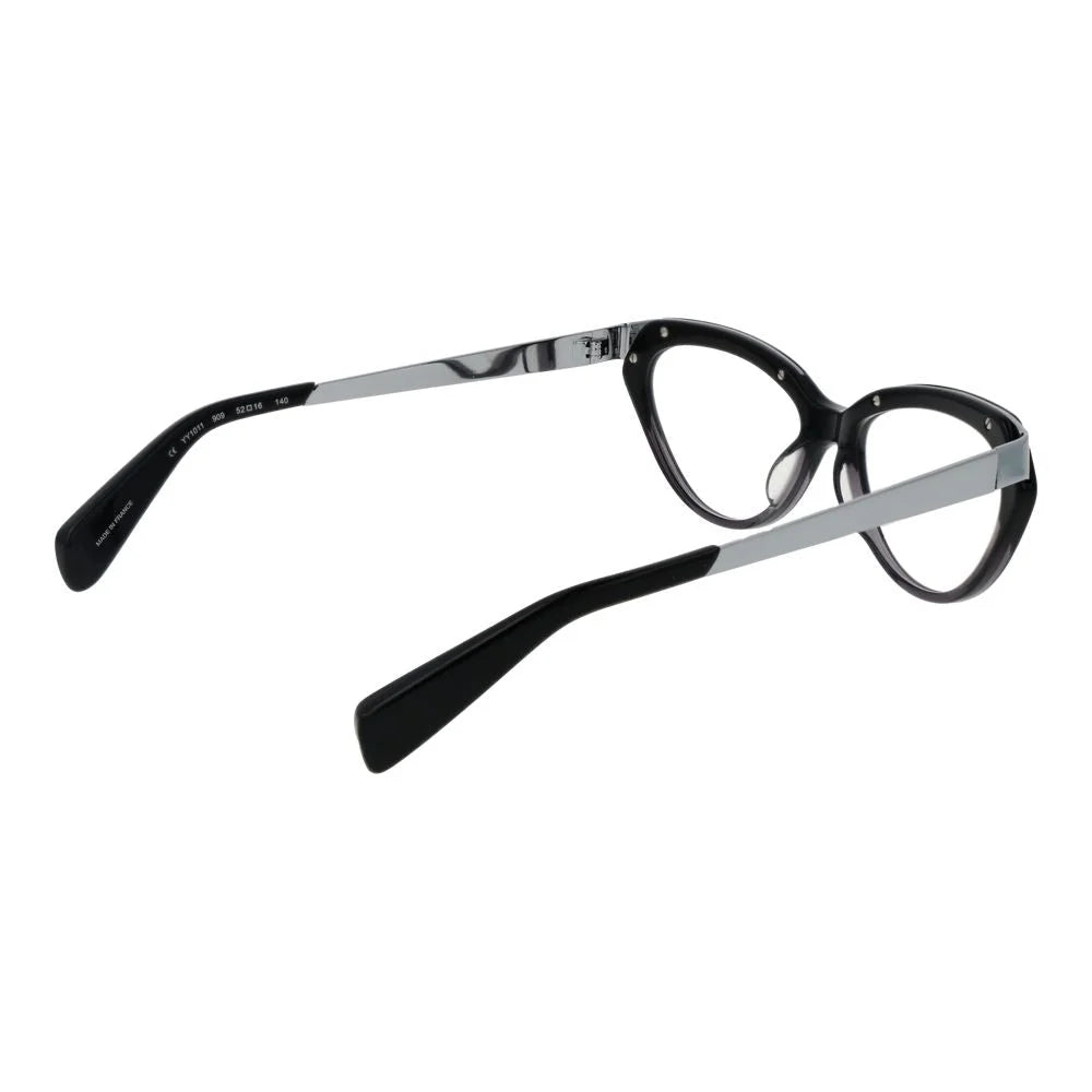 Yohji Yamamoto Black Unisex Glasses Frame - Eyeglasses