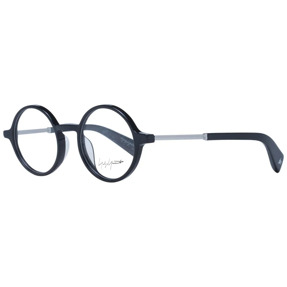 Yohji Yamamoto Black Unisex Glasses Frame - Eyeglasses