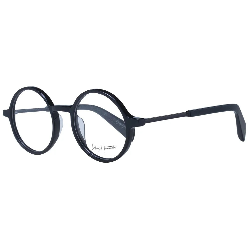 Yohji Yamamoto Black Unisex Glasses Frame - Eyeglasses