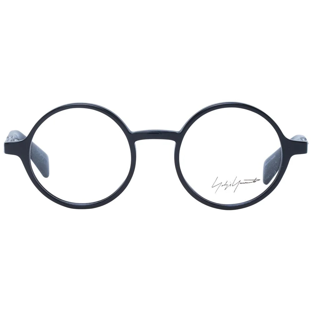 Yohji Yamamoto Black Unisex Glasses Frame - Eyeglasses