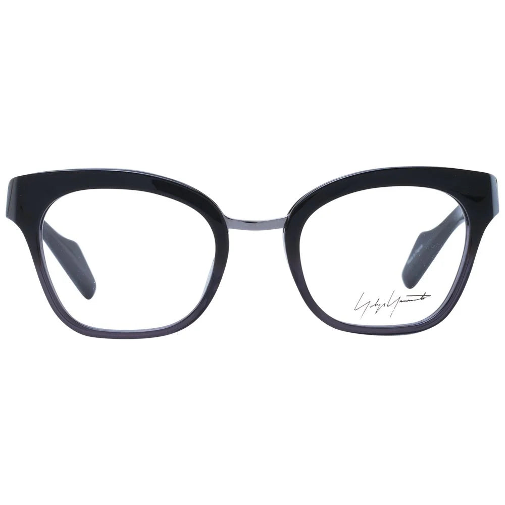 Yohji Yamamoto Black Unisex Glasses Frame - Eyeglasses