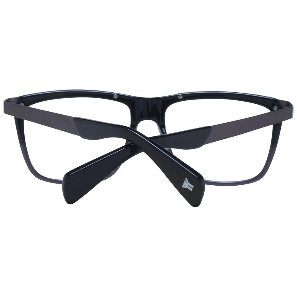 Yohji Yamamoto Black Unisex Glasses Frame - Eyeglasses