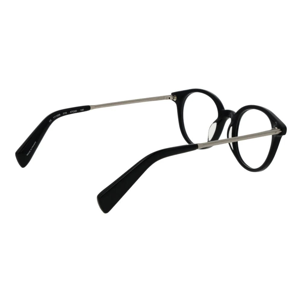 Yohji Yamamoto Black Unisex Glasses Frame - Eyeglasses
