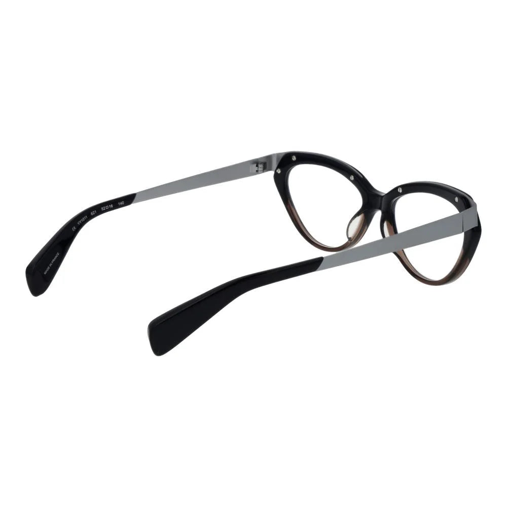 Yohji Yamamoto Black Unisex Glasses Frame - Eyeglasses