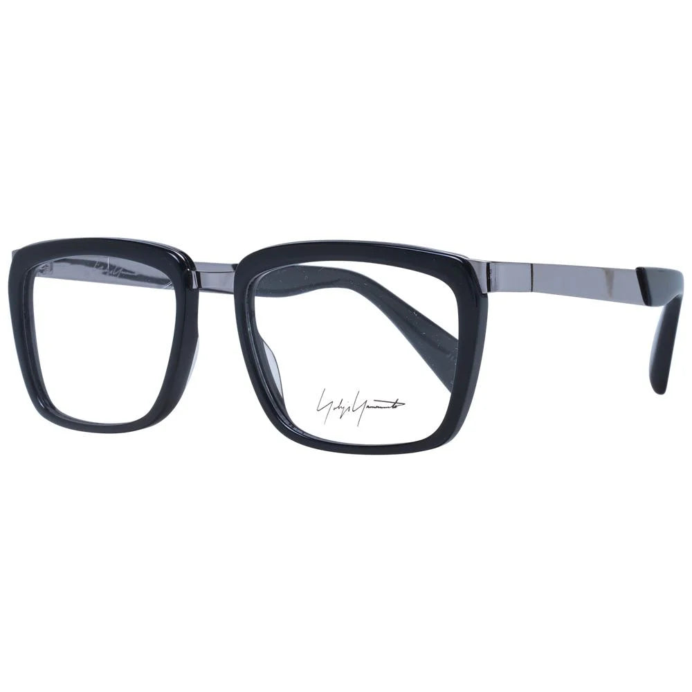 Yohji Yamamoto Black Unisex Glasses Frame - Eyeglasses