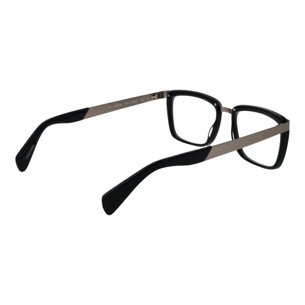 Yohji Yamamoto Black Unisex Glasses Frame - Eyeglasses