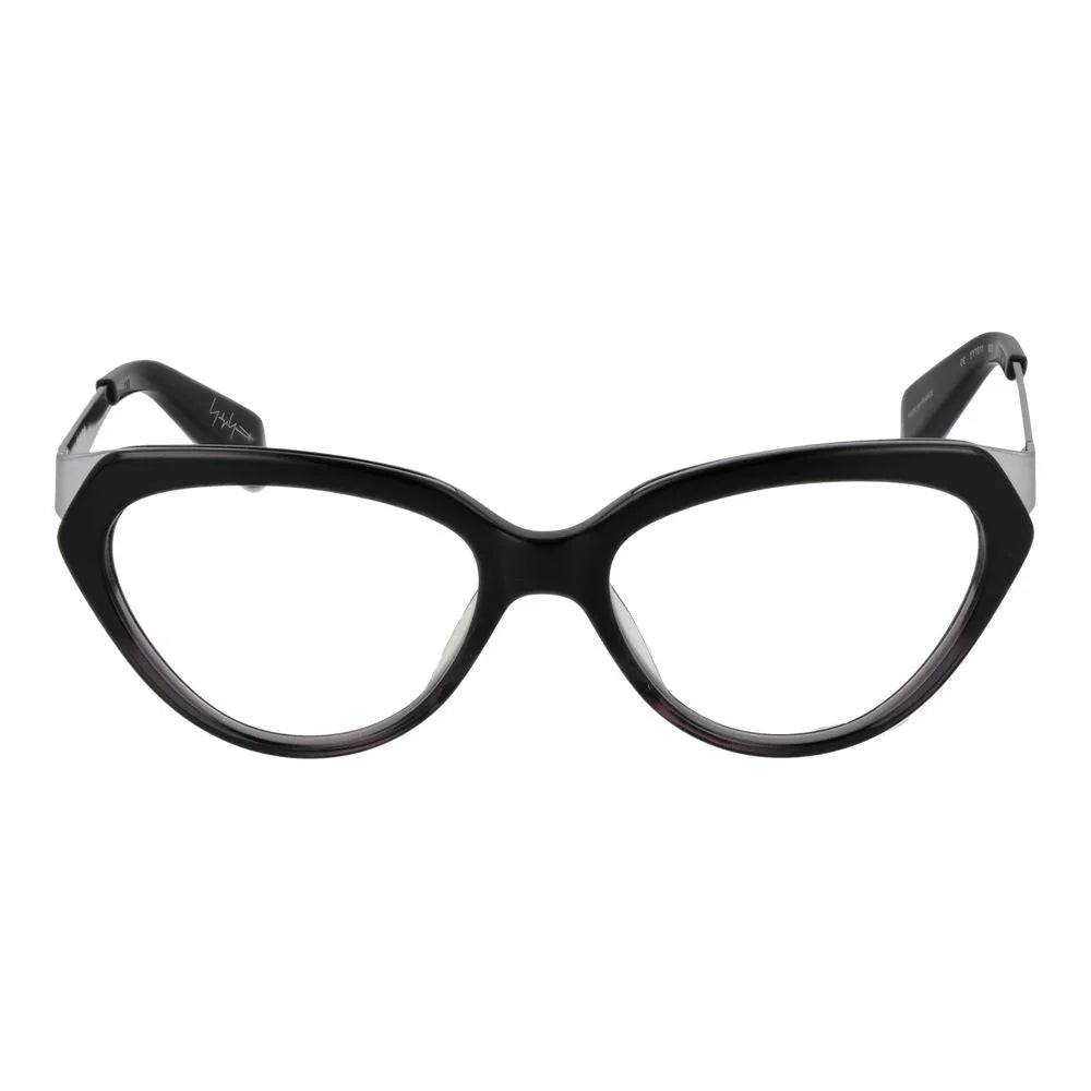 Yohji Yamamoto Black Unisex Glasses Frame - Eyeglasses