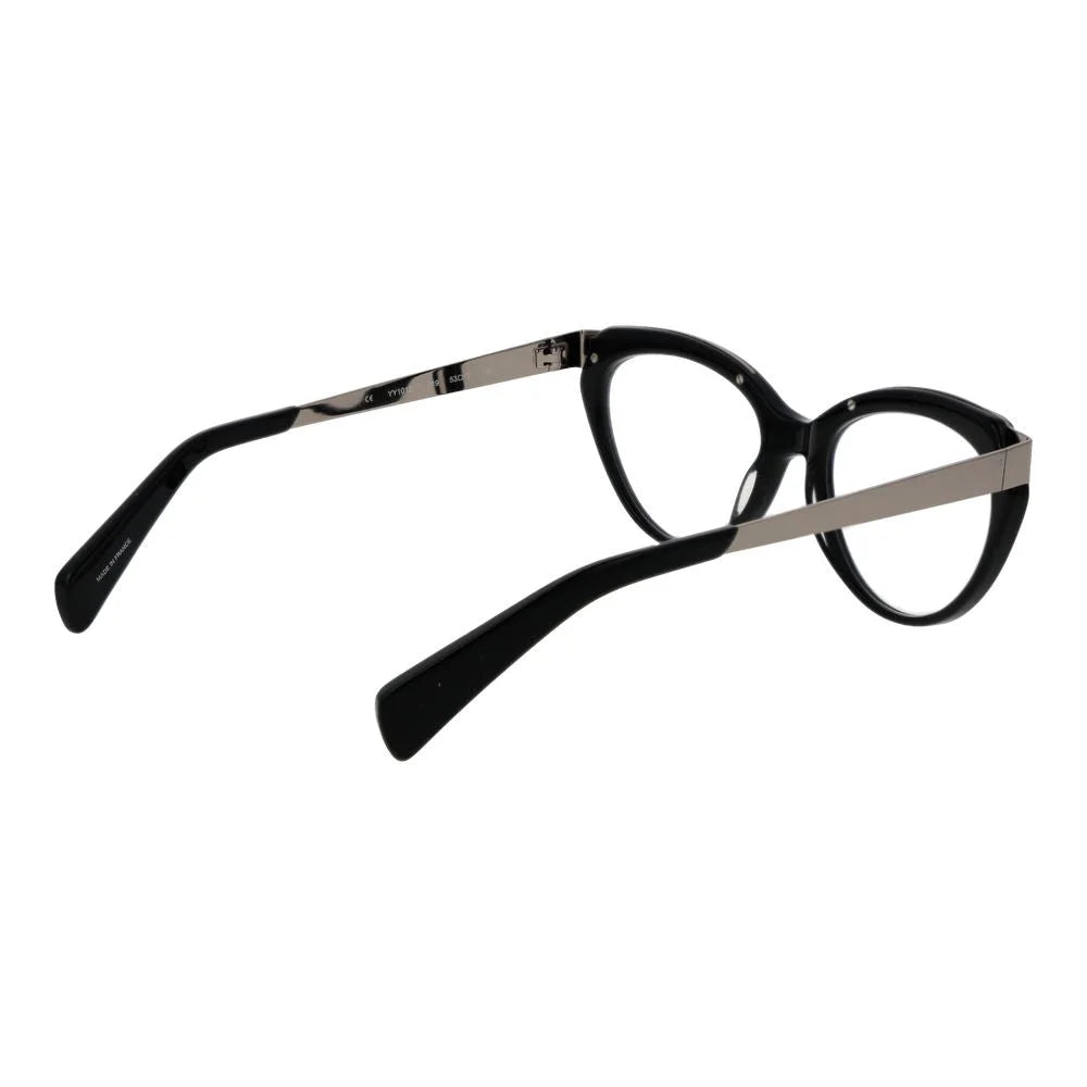 Yohji Yamamoto Black Unisex Glasses Frame - Eyeglasses