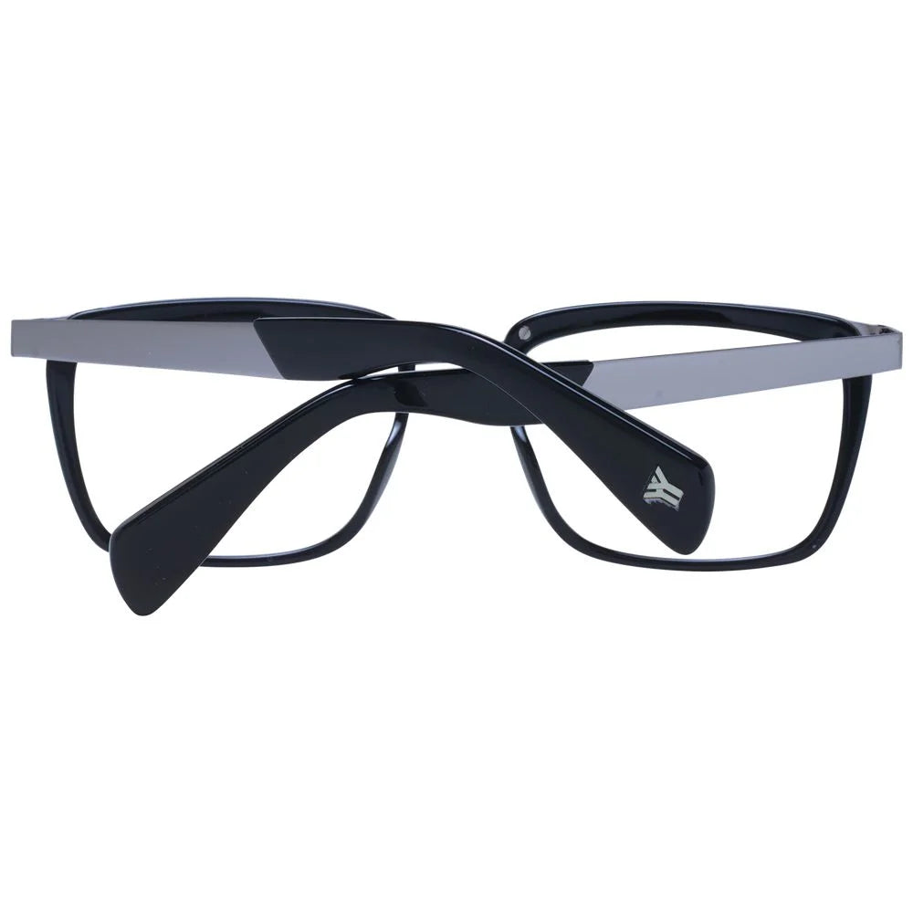 Yohji Yamamoto Black Unisex Glasses Frame - Eyeglasses