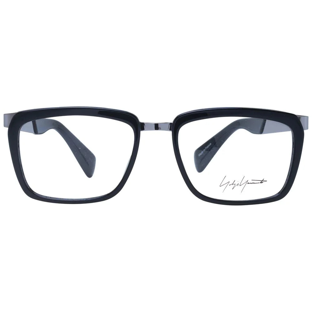 Yohji Yamamoto Black Unisex Glasses Frame - Eyeglasses