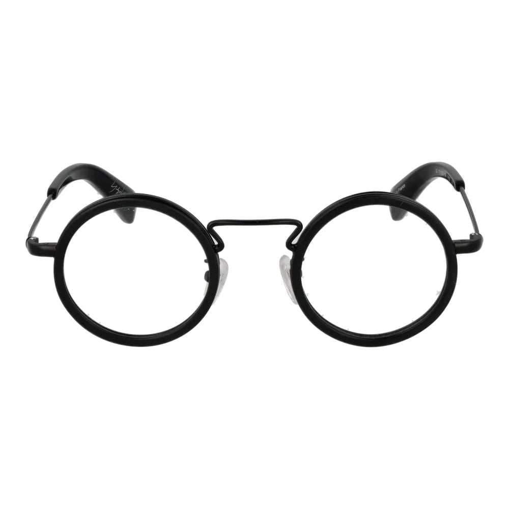 Yohji Yamamoto Black Unisex Glasses Frame - Eyeglasses
