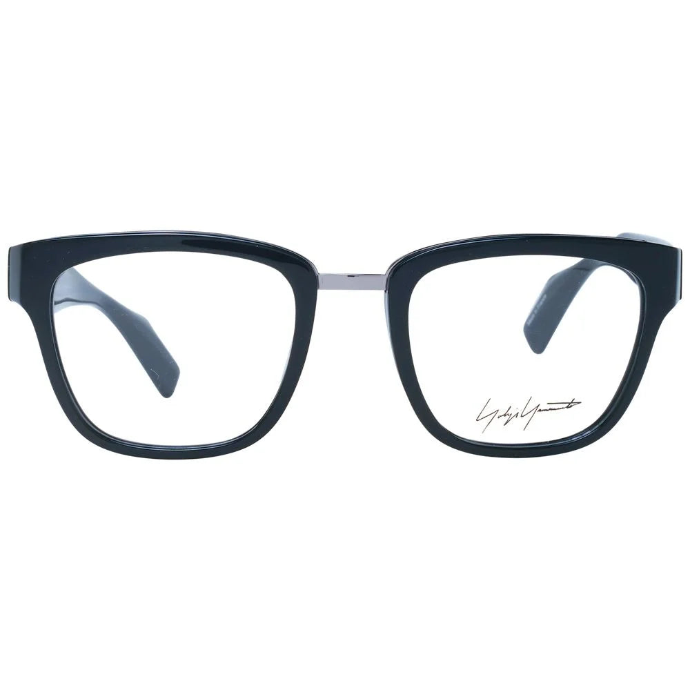 Yohji Yamamoto Black Unisex Glasses Frame - Eyeglasses